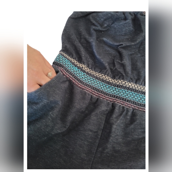 SPRING STREET | STRAPLESS ROMPER WITH SMOCKING AT TOP & WAIST | SIZE MEDIUM - Picture 7 of 12